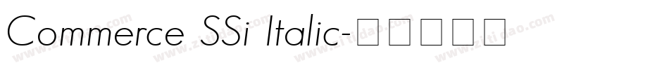 Commerce SSi Italic字体转换